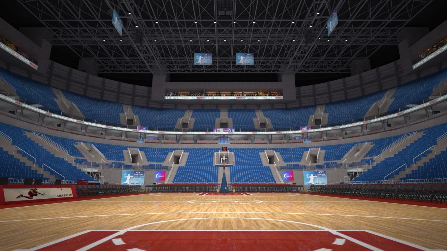 3D model Basketball arena v2 - interior - low poly VR - TurboSquid 1943836